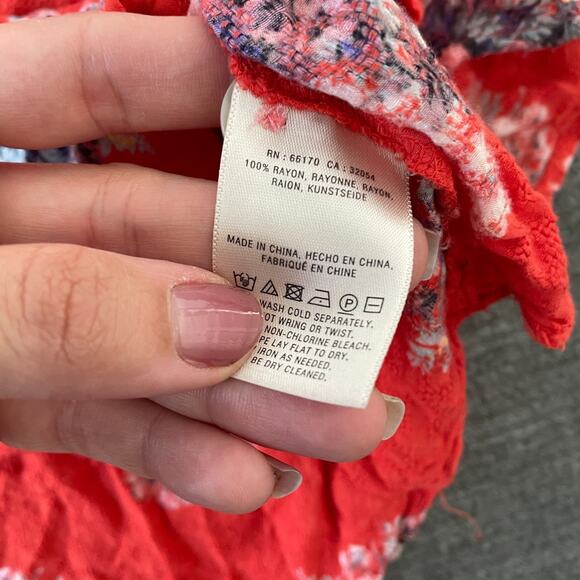 Anthropologie Maeve Button Down Top Womens 0 Floral V Neck Cottagecore Classic - Picture 6 of 8